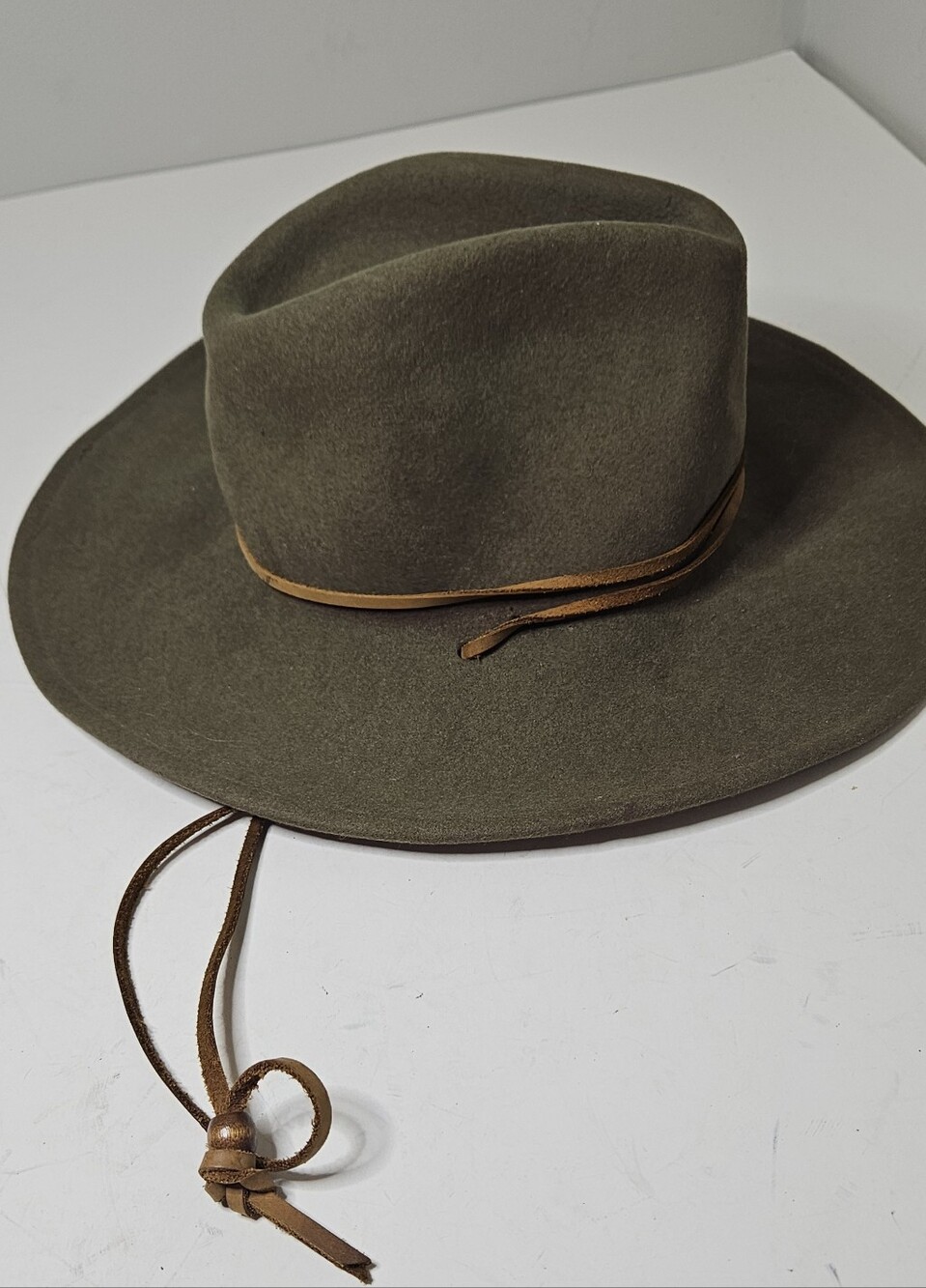 Cripple Creek Downhill Crusher Wool Felt Hat Western Leather Strap Packable